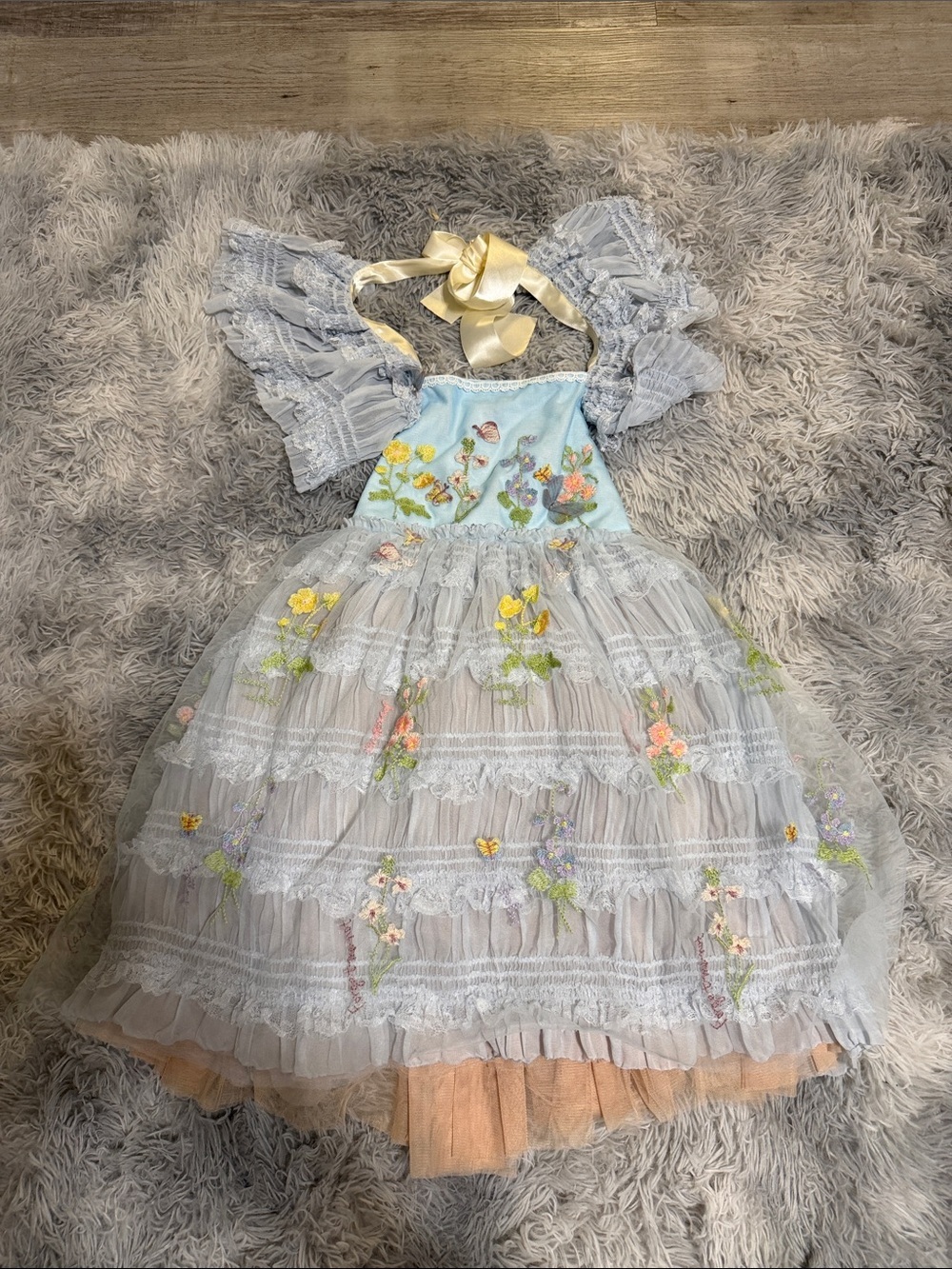 Girls Cora and Violet handmade dress 💙